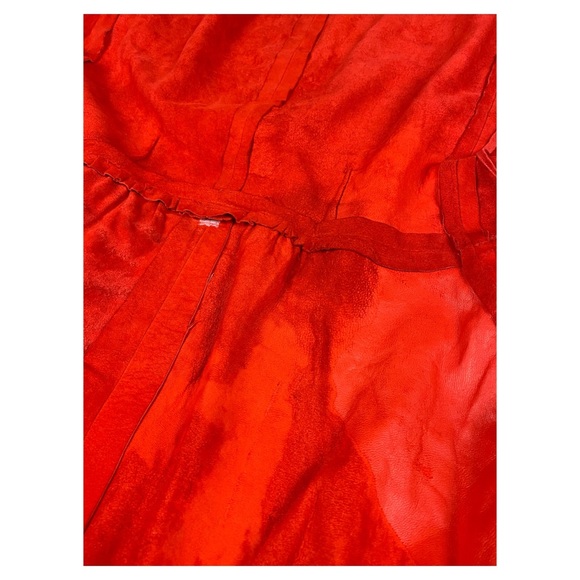 Vintage Suede Red Wrap Dress - Picture 10 of 10